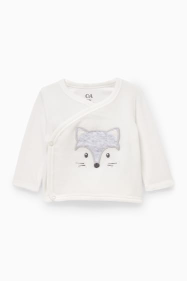 Baby: jongens - Newbornoutfit - 2-delig - zuiver wit