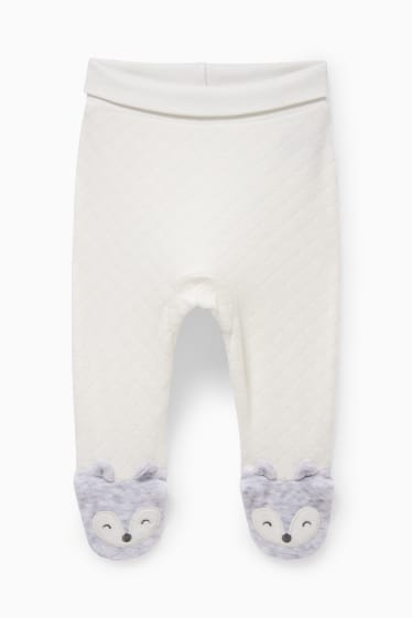 Baby: jongens - Newbornoutfit - 2-delig - zuiver wit
