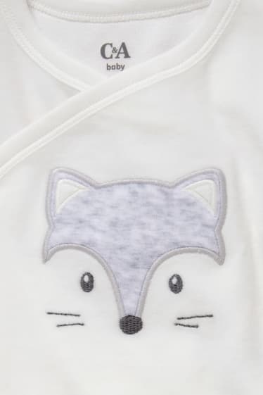 Baby: jongens - Newbornoutfit - 2-delig - zuiver wit