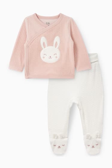 Baby Girls - Newborn outfit - 2 piece - pale pink