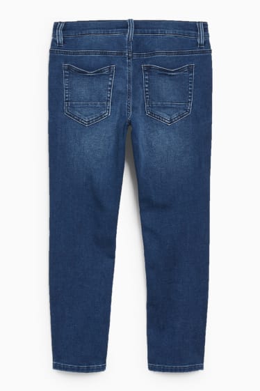 Dzieci - Slim jeans - dżinsy w dresowym stylu - niebieski-melanż