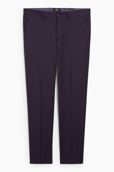 Hommes - Pantalon de costume - slim fit - Flex - stretch - violet