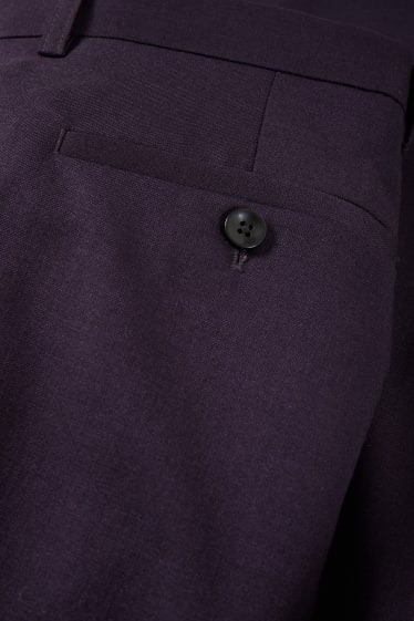 Pánské - Oblekové kalhoty - slim fit - Flex - stretch  - fialová
