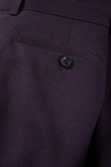 Hommes - Pantalon de costume - slim fit - Flex - stretch - violet