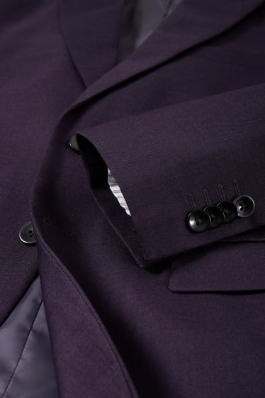 Mężczyźni - Marynarka modułowa - slim fit - Flex - strecz  - purpurowy