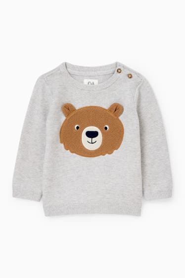 Baby Buben - Baby-Pullover - hellgrau-melange