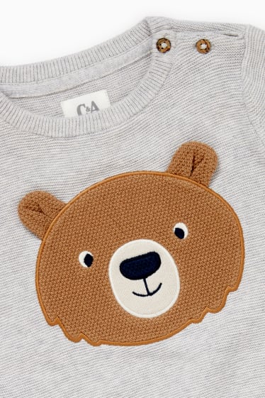 Baby Buben - Baby-Pullover - hellgrau-melange