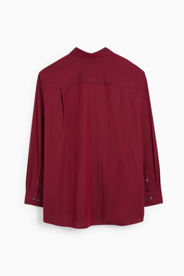Home - Camisa - regular fit - coll kent - fàcil de planxar - bordeus