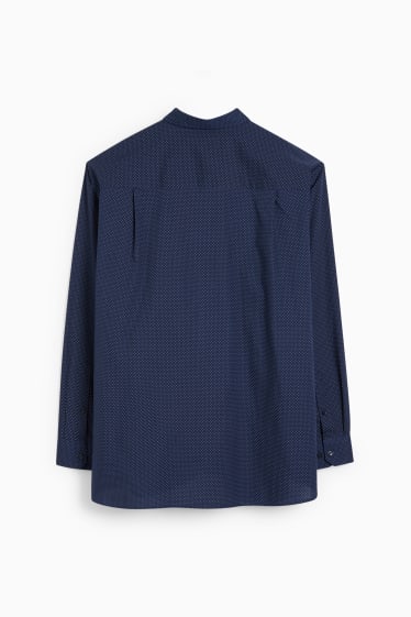 Herren - Hemd - Regular Fit - Button-down - dunkelblau