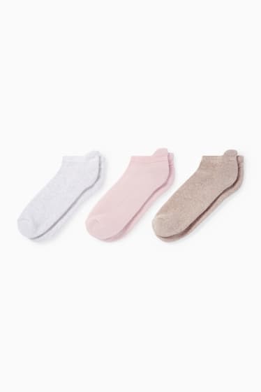 Mujer - Pack de 3 - calcetines tobilleros - rosa