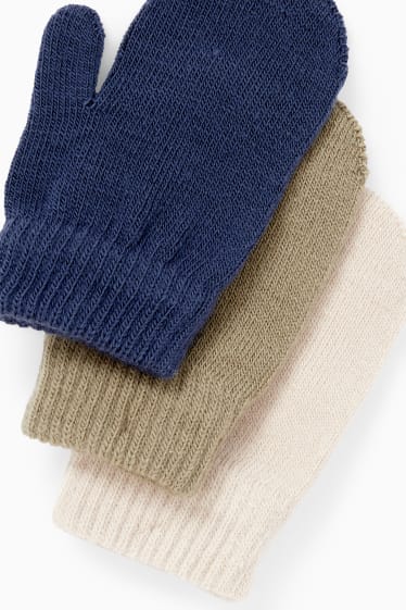 Neonati - Confezione da 3 - muffole per neonati - beige
