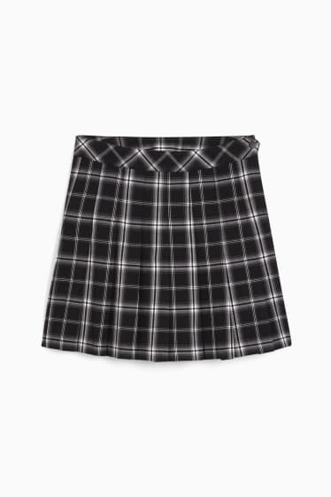 Kobiety - CLOCKHOUSE - spódnica mini - w kratę - czarny