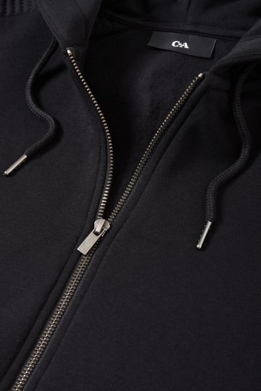 Men - Zip-through hoodie - black