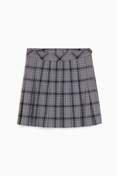 Teens & young adults - CLOCKHOUSE - mini skirt - check - gray