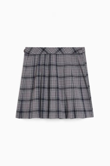 Teens & young adults - CLOCKHOUSE - mini skirt - check - gray