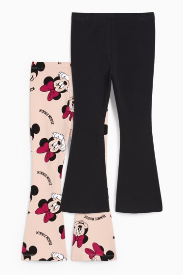 Kinderen: meisjes - Set van 2 - Minnie Mouse - flared hermolegging - roze
