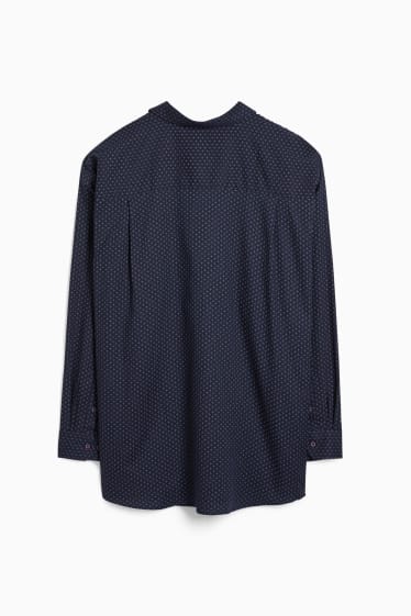 Hombre - Camisa - regular fit - kent - de planchado fácil - estampado minimalista - azul oscuro