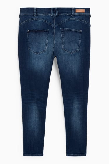 Damen - CLOCKHOUSE - Skinny Jeans - Mid Waist - Push-up-Effekt - jeansblau