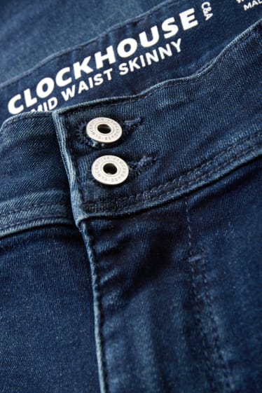 Damen - CLOCKHOUSE - Skinny Jeans - Mid Waist - Push-up-Effekt - jeansblau