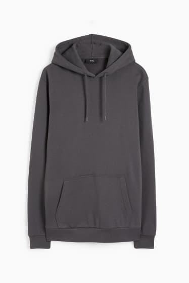 Uomo - Felpa con cappuccio - grigio scuro