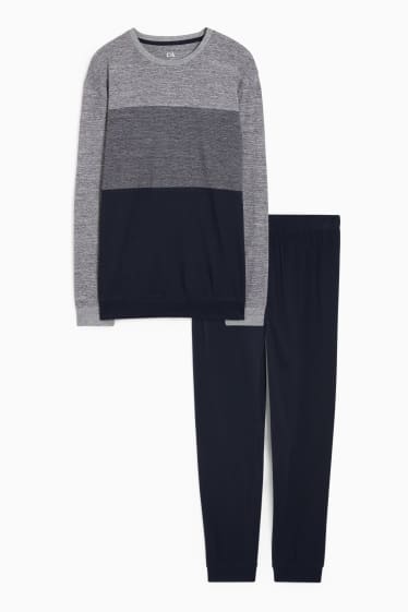 Herren - Pyjama - dunkelblau