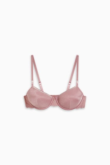 Donna - Reggiseno con ferretti - DEMI - imbottito - rosa