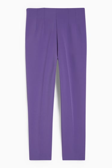 Femei - Pantaloni de stofă - talie înaltă - regular fit - violet