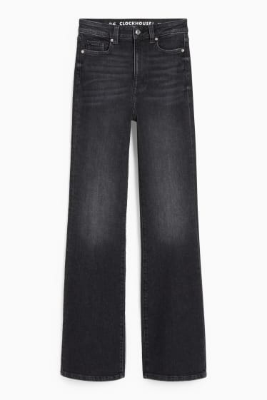 Tieners & jongvolwassenen - CLOCKHOUSE - flared jeans - high waist - LYCRA® - zwart