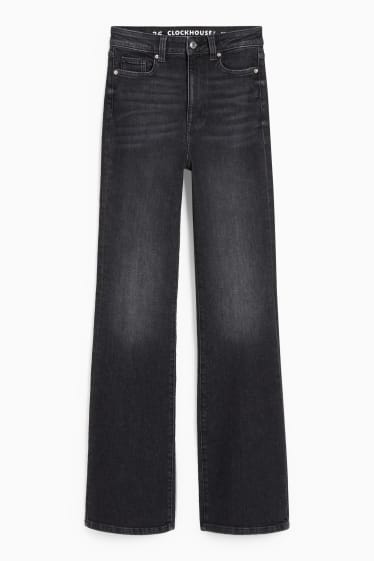 Damen - CLOCKHOUSE - Flared Jeans - High Waist - LYCRA® - schwarz