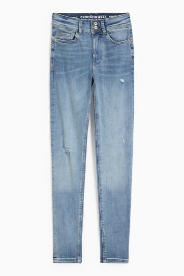 Teens & Twens - CLOCKHOUSE - Skinny Jeans - Mid Waist - Push-up-Effekt - helljeansblau