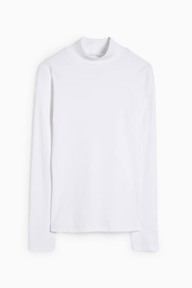 Mujer - Camiseta básica de manga larga - blanco