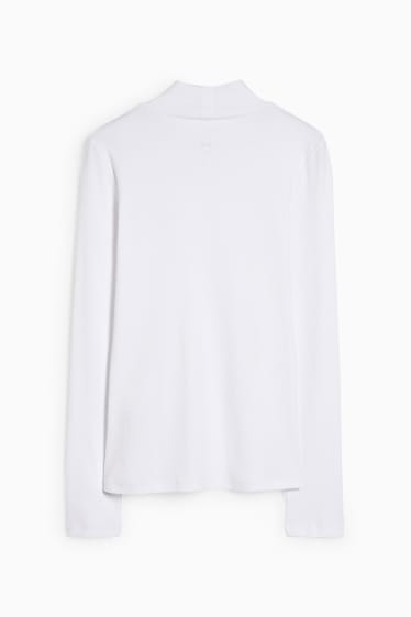 Mujer - Camiseta básica de manga larga - blanco