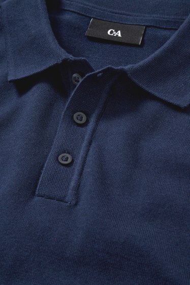 Hommes - Pull en délicate maille - bleu foncé
