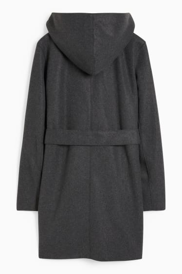 Mujer - Abrigo con capucha - gris oscuro