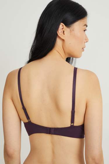 Damen - Multipack 2er - BH ohne Bügel - wattiert - schwarz