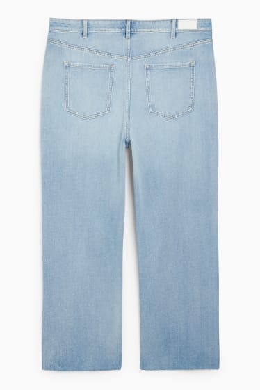 Women - CLOCKHOUSE - straight jeans - high waist - denim-light blue