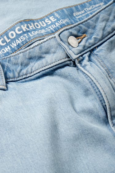 Damen - CLOCKHOUSE - Straight Jeans - High Waist - helljeansblau