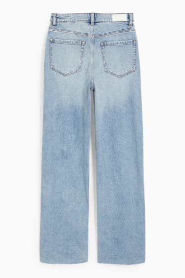 Women - CLOCKHOUSE - straight jeans - high waist - denim-light blue