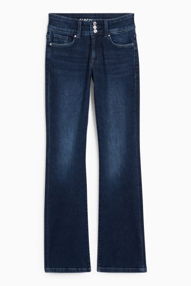 Adolescenți și tineri - CLOCKHOUSE - bootcut jeans - talie joasă - LYCRA® - denim-albastru