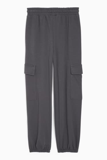 Bambine - Pantaloni sportivi cargo - grigio scuro