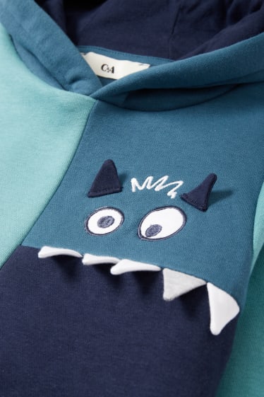 Kinder Jungen - Multipack 2er - Hoodie und Sweatshirt - blau / türkis