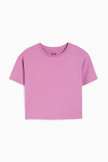 Dětské - Tričko s krátkým rukávem - tmavě růžová