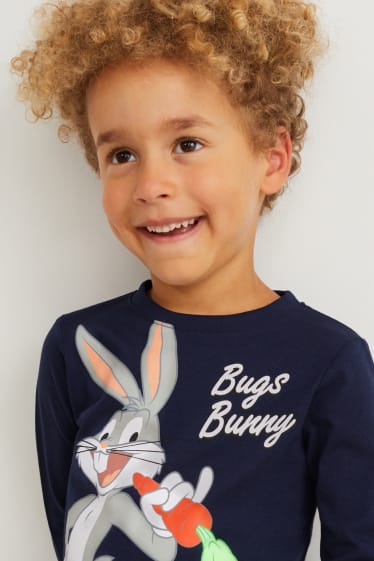 Bambini - Confezione da 3 - Looney Tunes - maglia a maniche lunghe - blu scuro