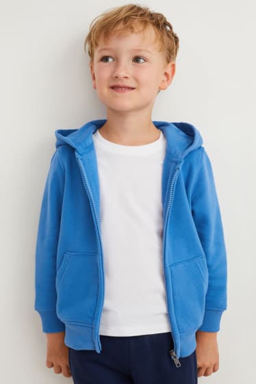 Niños - Sudadera con cremallera y capucha - genderless - azul