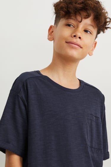 Children Boys - Multipack of 3 - short sleeve t-shirt - dark blue