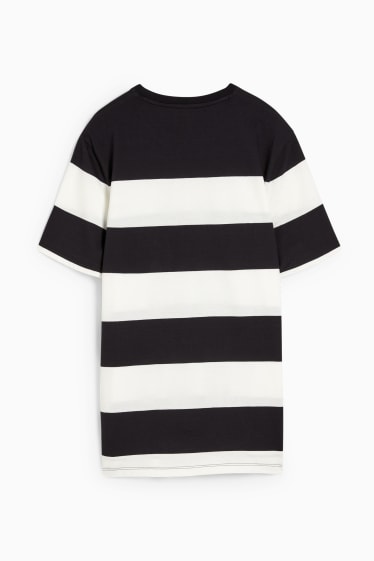 Herren - T-Shirt - gestreift - schwarz / weiß