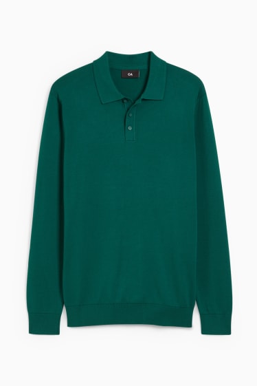 Herren - Feinstrick-Pullover - grün