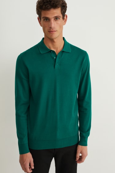 Herren - Feinstrick-Pullover - grün