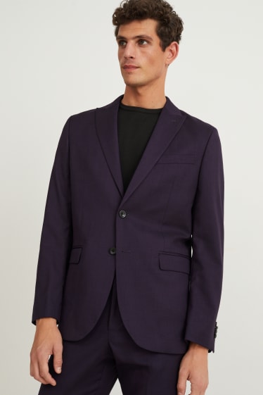 Pánské - Oblekové sako - slim fit - Flex - stretch  - fialová