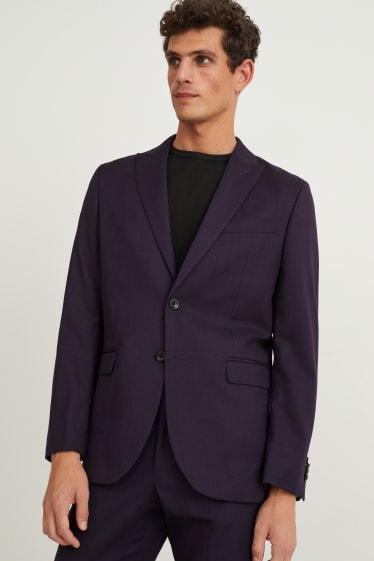 Mężczyźni - Marynarka modułowa - slim fit - Flex - strecz  - purpurowy